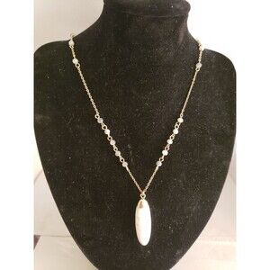 Jillian Miche'l 30" Drop Necklace Whitestone, Seed Beads And Gold Chain. NWT